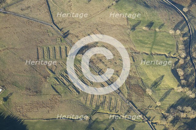 The earthwork remains of Leighton Construction Camp, Breary Banks, North Yorkshire, 2025. Creator: Robyn Andrews.
