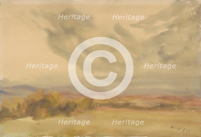 Clouds over the plain, 1929. Creator: Zolo Palugyay.