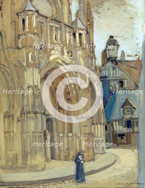 Cathedral Caudebec en Caux, Normandy, France, 1907. Creator: William Ainsworth Wildman.
