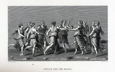 Apollo and the Muses (after Giulio Romano), 1882. Artist: Anonymous  