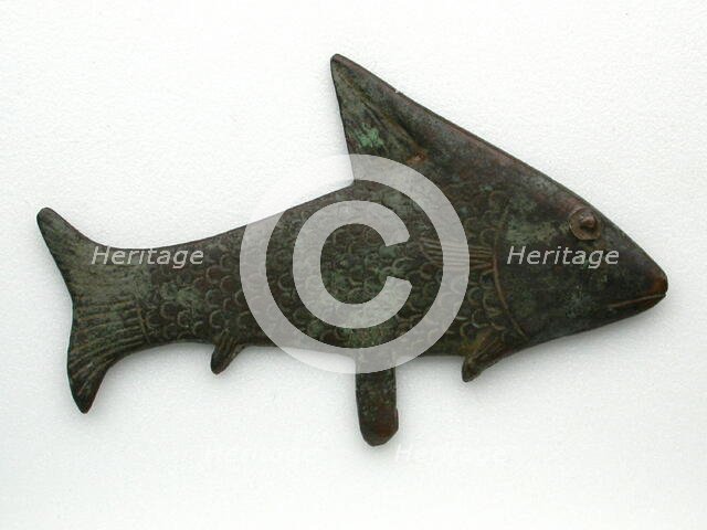 Statuette of a Lepidotus Fish, Egypt, Late Period, Dynasty 26-31 (664-332 BCE). Creator: Unknown.