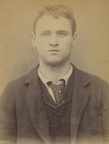 Deforge. Henri, Walter. 19 ans, né à Bruxelles (Belgique). Porteur de journaux. Anarchiste..., 1894. Creator: Alphonse Bertillon.