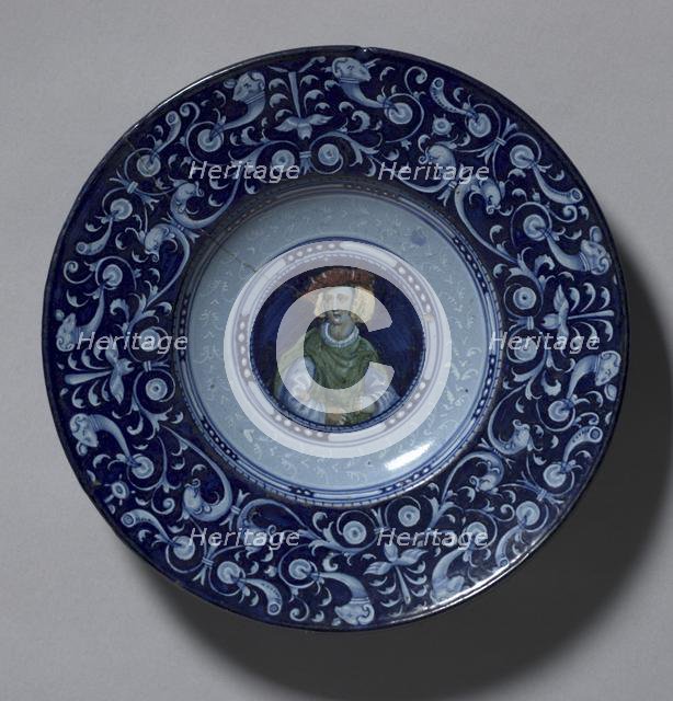 Plate, c. 1525-1530. Creator: Casa Pirota (Italian).