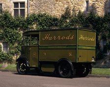 A 1939 Harrod's one ton electric delivery van. Artist: Unknown