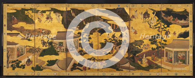 Scenes from the "Tales of Ise", mid-1600s. Creator: Unknown.