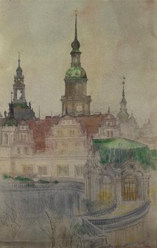 The Zwinger Towers, Dresden, 1898. Creator: Cass Gilbert.