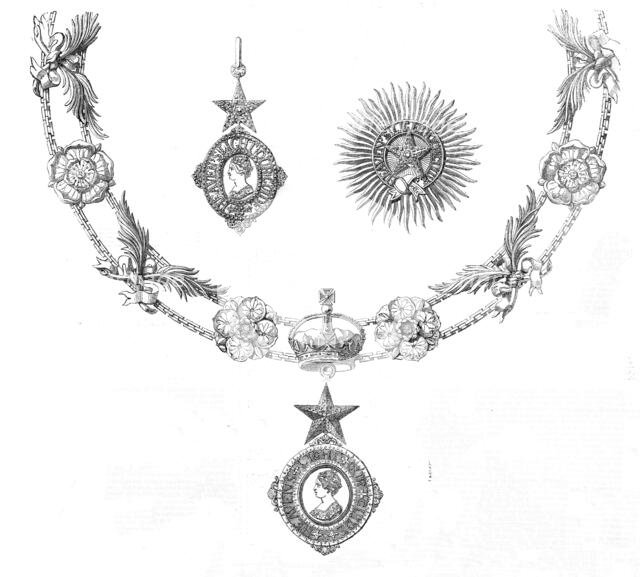 Insignia of the Order of Knighthood the Star of India, 1861. Creator: Unknown.