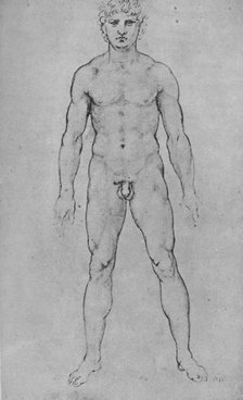 'A Nude Man seen from the Front', c1480 (1945). Artist: Leonardo da Vinci.