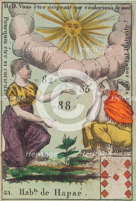 Hab.t de Hapae from Playing Cards (for Quartets) 'Costumes des Peuples Étrangers',1700-1799. Creator: Anon.