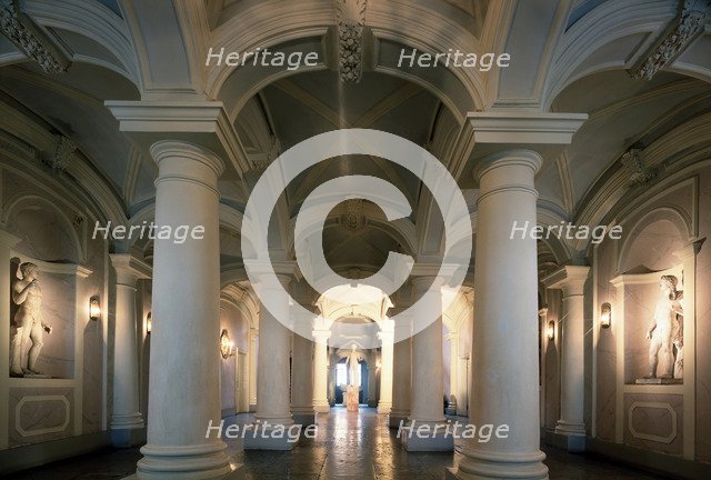 'The Entrance hall of the Menshikov Palace in Saint Petersburg', 1716-1720.  Artist: Giovanni Maria Fontana