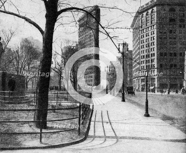 Flatiron Building and Madison Square, New York City, USA, c1930s. Artist: Ewing Galloway
