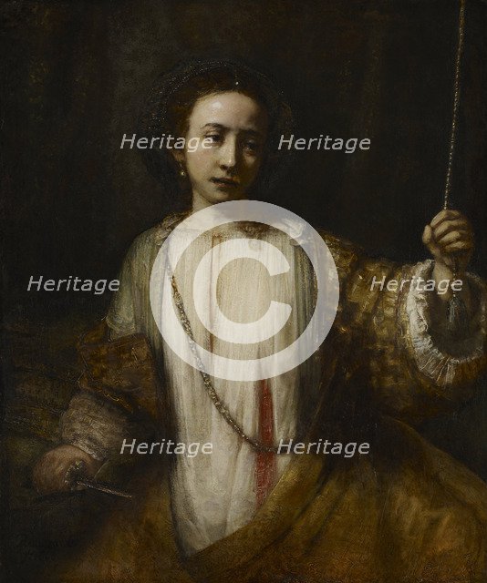 Lucretia, 1666. Artist: Rembrandt van Rhijn (1606-1669)