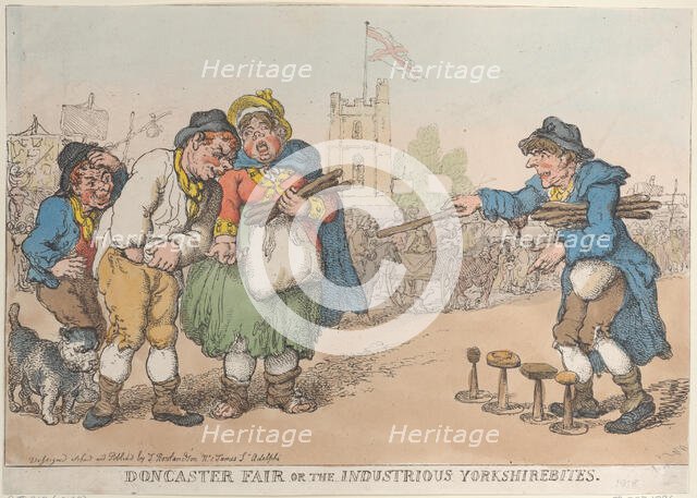 Doncaster Fair or the Industrious Yorkshirebites, 1808-18?., 1808-18?. Creator: Thomas Rowlandson.