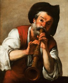 The Flute Player, c1620. Creator: Strozzi, Bernardo (1581-1644).