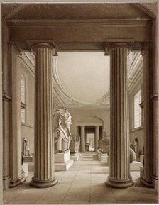 Egyptian Gallery in the British Museum, London, c1840. Artist: Robert Havell 