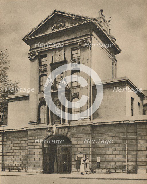'Main Gate of St. Bartholomew's, London's Eldest Hospital', c1935. Creator: Donald McLeish.
