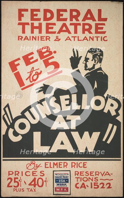 Counsellor at Law, [193-]. Creator: Unknown.