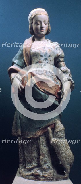 Figure of St Ines, 1535-1540. Artist: Jean de Rouen