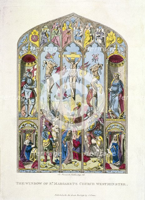 East window in St Margaret, Westminster, depicting the crucifixion, London, 1795. Artist: Anon