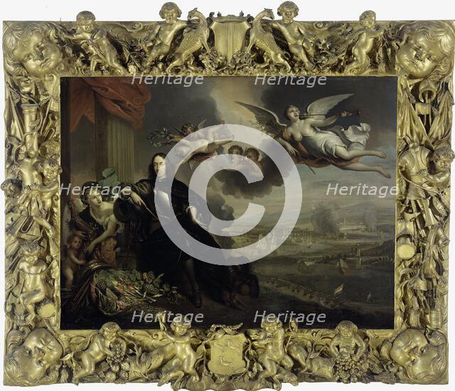 The Apotheosis of Cornelis de Witt, with the Dutch Raid on the Medway in the background, 1667-1700. Creator: Anon.