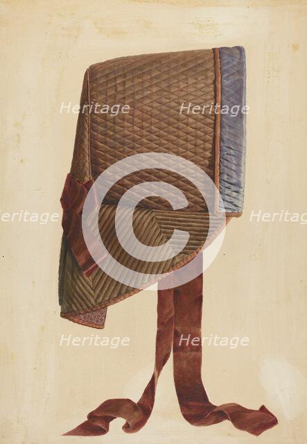 Zoar Bonnet, c. 1937. Creator: Fritz Boehmer.