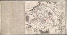 Map of the Battle of Waterloo, 1815, (1816). Creator: Unknown.