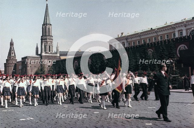 Parade of the Young Pioneers, Red Square, Moscow, 1972. Artist: Unknown