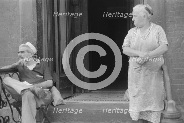 Tenants, 61st Street between 1st and 3rd Avenues, New York, 1938. Creator: Walker Evans.