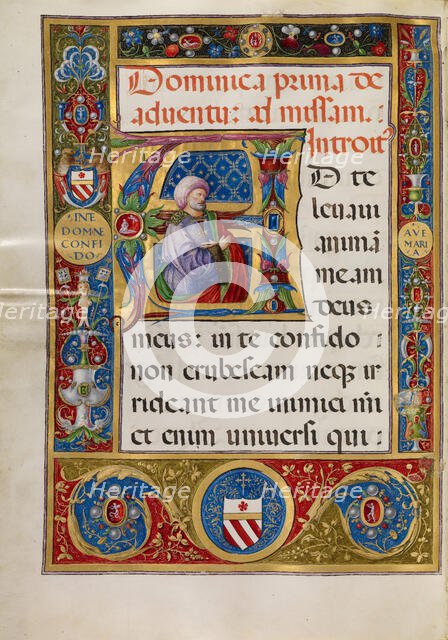 Initial A: King David, about 1520. Creator: Matteo da Milano.