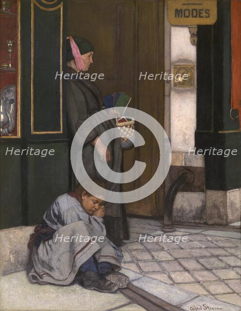 Begging Tolerated, late 19th century? Creator: Alfred Stevens.