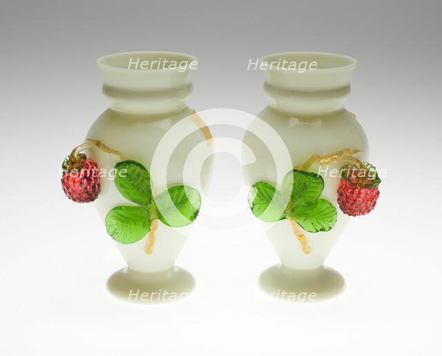 Pair of Vases, England, c. 1850/60. Creator: Unknown.