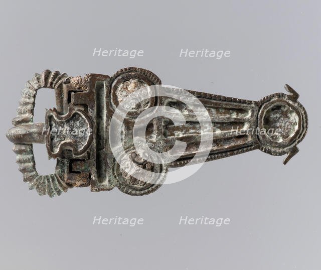 V-Shaped Buckle, Frankish, 7th century. Creator: Unknown.