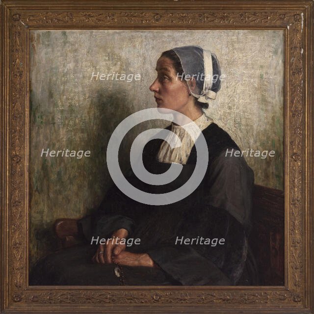 Brittany in prayer, c1918. Creator: Henri Guinier.