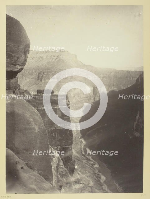 Grand Cañon of the Colorado River, Mouth of Kanab Wash, Looking East, 1872. Creator: William H. Bell.