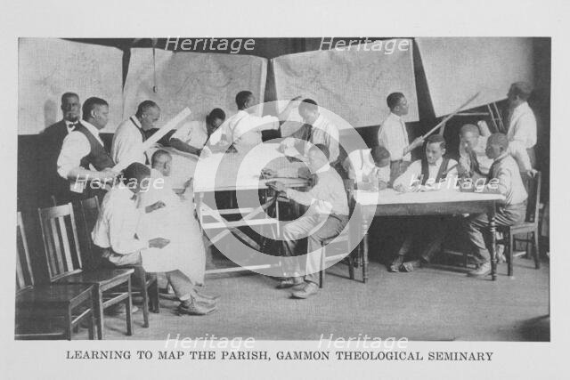 Learning to map the Parish, Gammon Theological Seminary, 1922. Creator: Unknown.