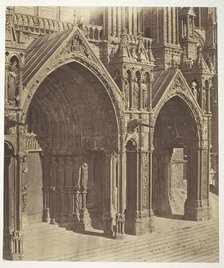Chartres Cathedral, South Transept, Central and Side Portals, 1854/57. Creators: Bisson Frères, Louis-Auguste Bisson, Auguste-Rosalie Bisson.