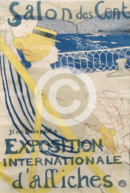 La passagere du 54 - Promenade en yacht (Salon des Cent). Artist: Toulouse-Lautrec, Henri, de (1864-1901)