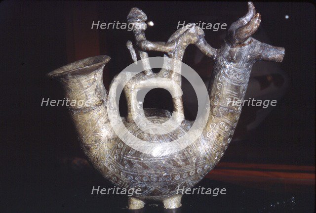 Earthenware Vessel, Villanova Culture, from Bologna, Italy, 8th century BC. Artist: Unknown.