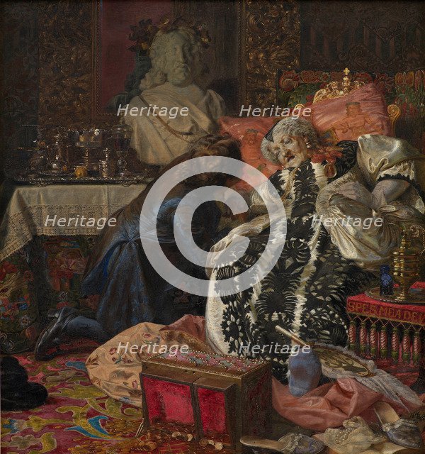 The Death of Queen Sophie Amalie, 1882. Artist: Zahrtmann, Kristian (1843-1917)