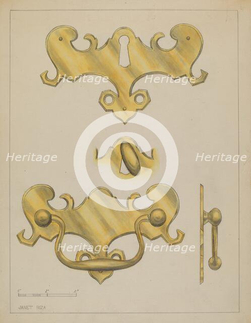 Drawer Pull, c. 1936. Creator: Janet Riza.