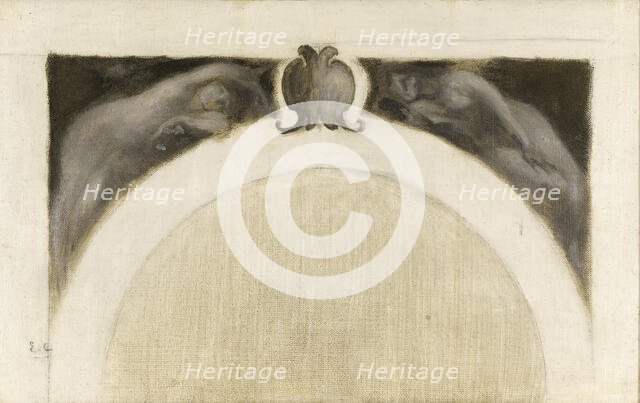 Esquisse pour le salon des Sciences de l'Hôtel de Ville de Paris : La Botanique - La Médecine, c1889 Creator: Eugene Carriere.