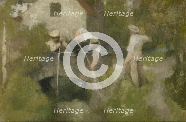 Dragging in the Woluwe, 1896. Creator: Jan Stobbaerts.