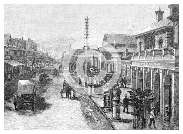 Hunter Street, Newcastle, New South Wales, Australia, 1886. Artist: Unknown