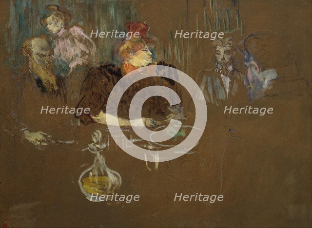 At the Table of Monsieur and Madame Natanson. Artist: Toulouse-Lautrec, Henri, de (1864-1901)