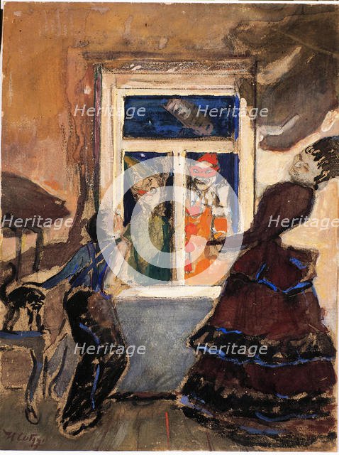 Mummers, 1908. Creator: Sapunov, Nikolai Nikolayevich (1880-1912).