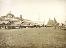 The trading rows in Red Square, Moscow, Russia, 1888. Artist: Unknown