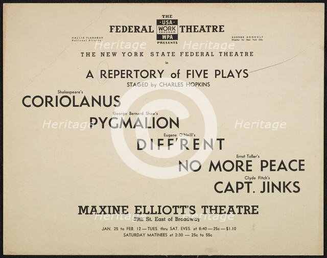 A Repertory of Five Plays, [193-]. Creator: Unknown.