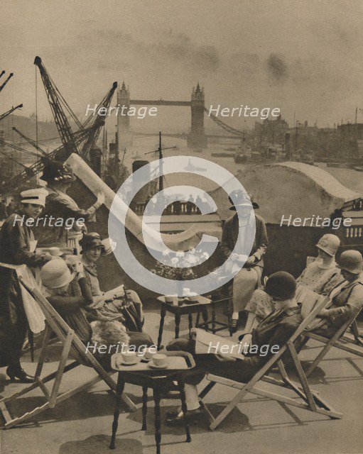 'The Pool from the Roof Garden of the Langbourne Club for City Women', 1920s, (c1935).  Creator: Unknown.
