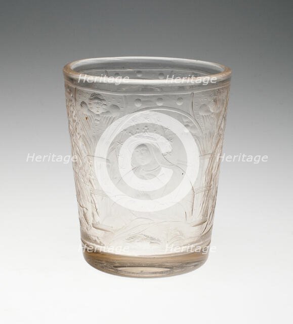 Beaker, Bohemia, 1698. Creator: Bohemia Glass.
