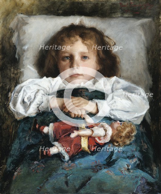Child with a Doll, 1912. Artist: Trubetskoy (Troubetzkoy), Prince Pavel Petrovich (1866-1938)